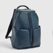 Piquadro Victor leather travel backpack for 15.6" laptop
