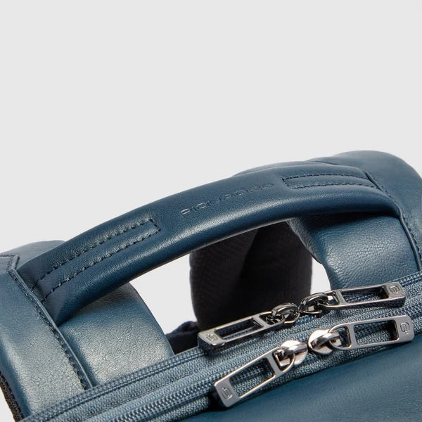 Piquadro Victor leather travel backpack for 15.6" laptop