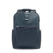 Piquadro Tebe leather travel backpack for 14" laptop