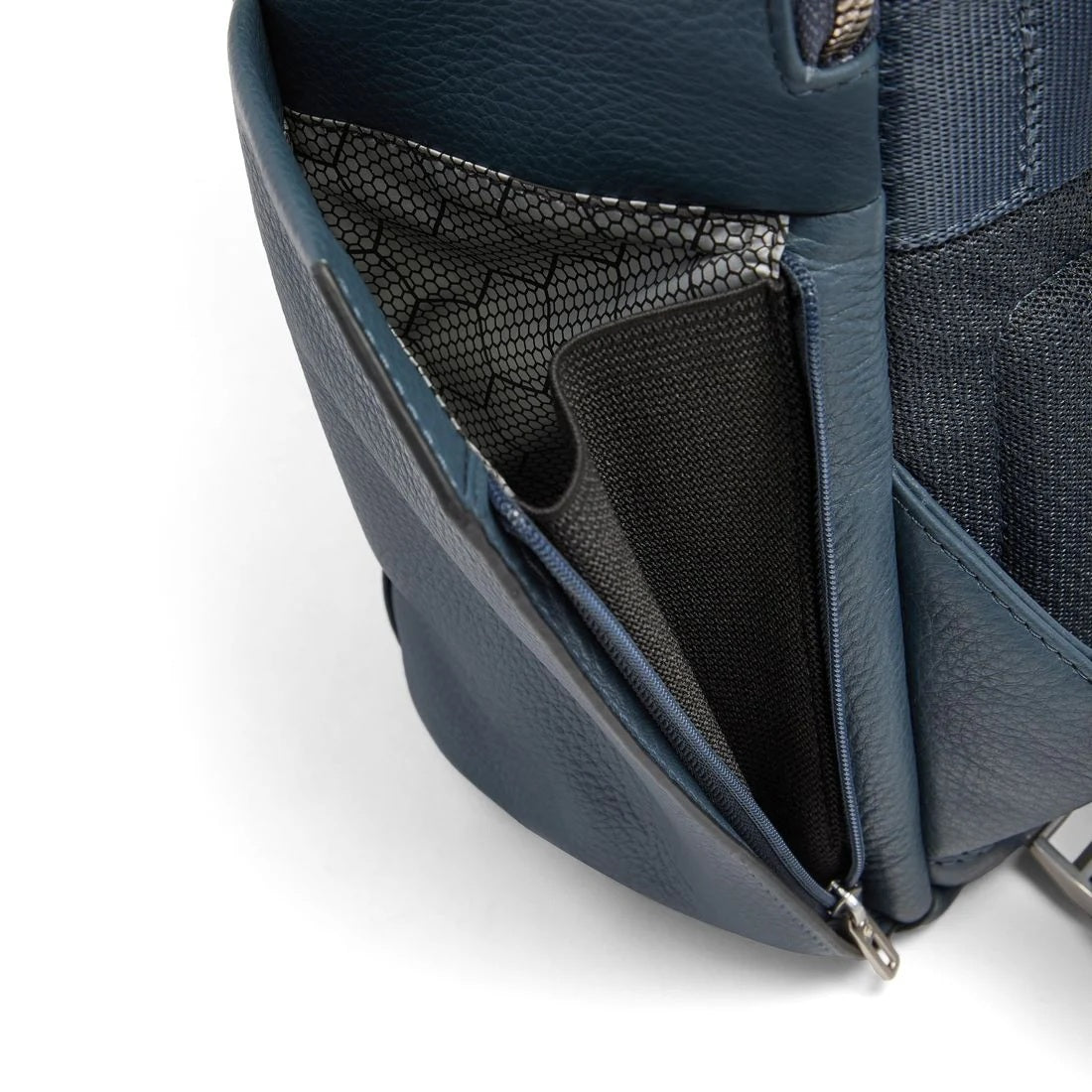 Piquadro Tebe leather travel backpack for 14" laptop