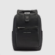 Piquadro Tebe leather travel backpack for 14" laptop