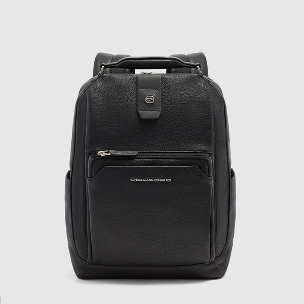 Piquadro Tebe leather travel backpack for 14" laptop