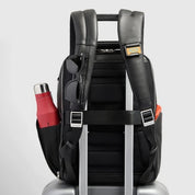 Piquadro Tebe leather travel backpack for 14" laptop