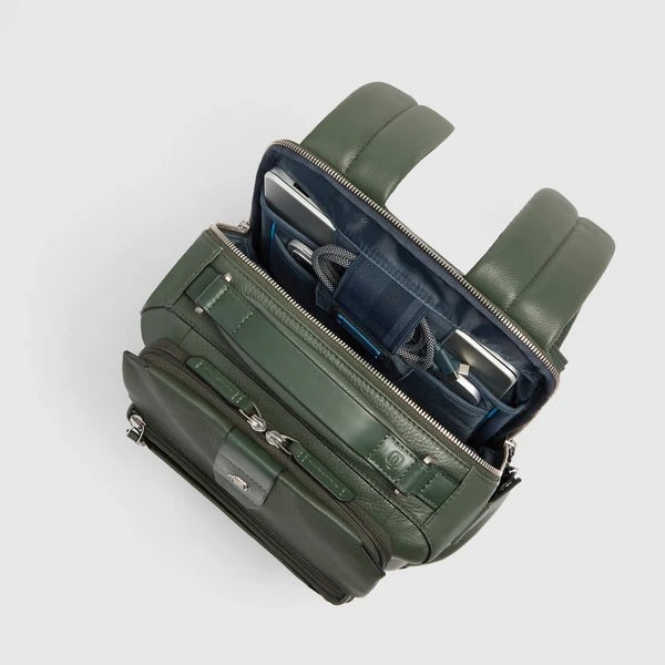 Zaino da viaggio porta pc 14" Tebe in pelle Piquadro