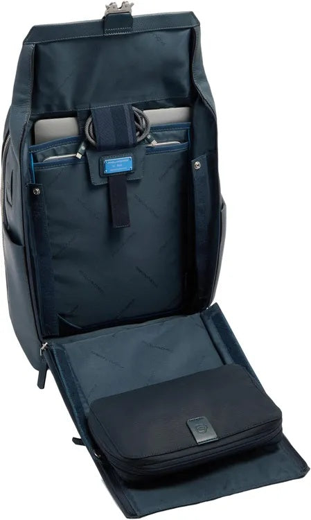 Zaino da viaggio porta pc 15,6" Tebe in pelle Piquadro