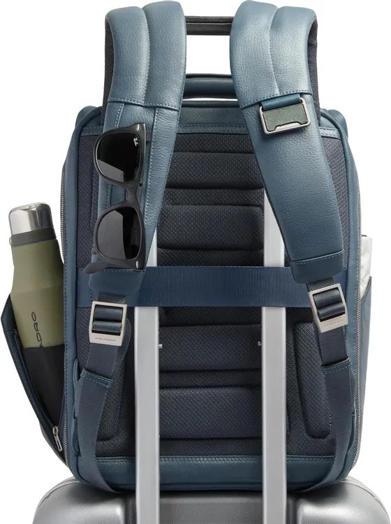 Zaino da viaggio porta pc 15,6" Tebe in pelle Piquadro