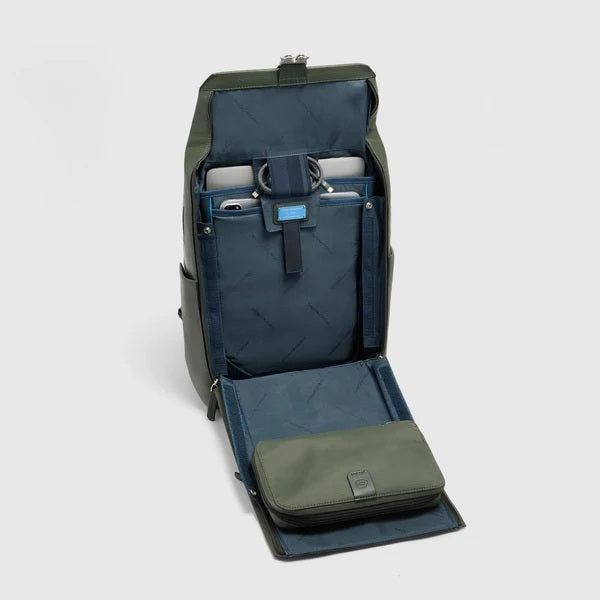Zaino da viaggio porta pc 15,6" Tebe in pelle Piquadro