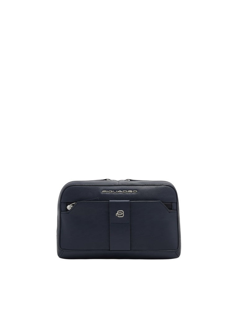 Piquadro Tebe leather clutch