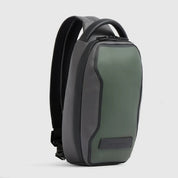 Piquadro Rover rubberized fabric sling backpack
