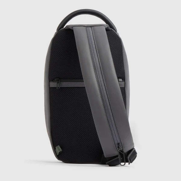 Piquadro Rover rubberized fabric sling backpack