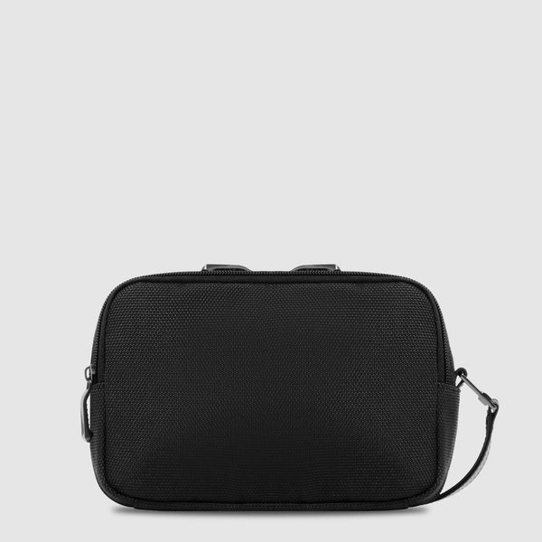 Piquadro Rover fabric and leather pouch