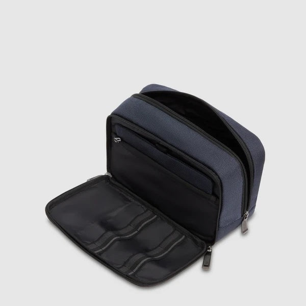 Piquadro Rover fabric and leather beauty case
