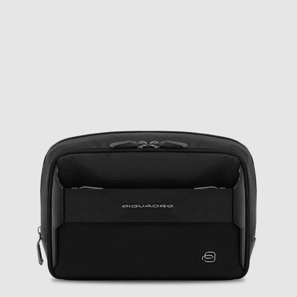 Beauty case Rover in tessuto e pelle Piquadro