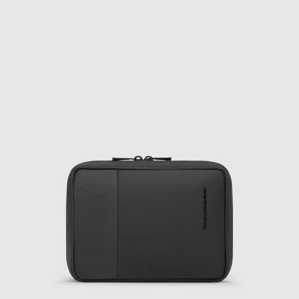 Piquadro SYNC beauty case in recycled fabric and leather