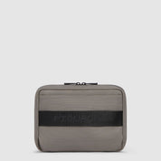 Piquadro SYNC beauty case in recycled fabric and leather