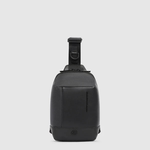 Piquadro SYNC smartphone holder in recycled fabric and leather