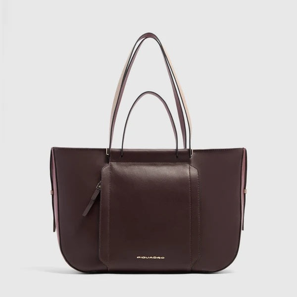 Borsa Shopping bag porta pc 14" Circle in pelle Piquadro