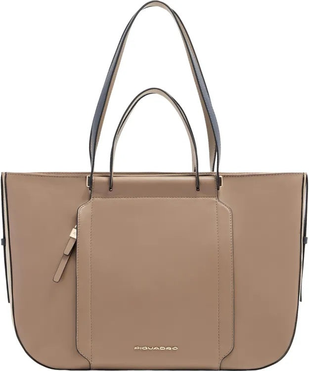 Borsa Shopping bag porta pc 14" Circle in pelle Piquadro