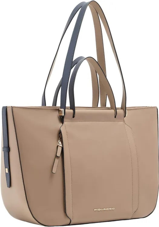 Borsa Shopping bag porta pc 14" Circle in pelle Piquadro