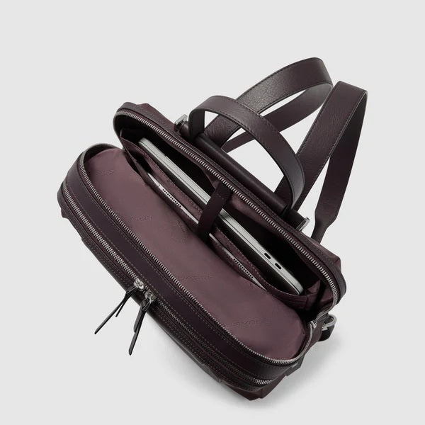 Zaino porta PC e porta iPad®Pro 13" Lyra in tessuto riciclato e pelle Piquadro