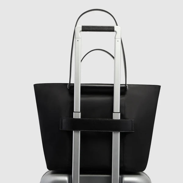 Borsa Shopping bag porta pc 14" Lyra in tessuto riciclato e pelle Piquadro