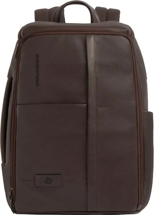 Piquadro Russel leather travel backpack for 15.6" laptop