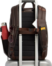 Piquadro Russel leather travel backpack for 15.6" laptop