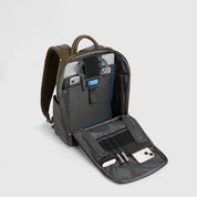Zaino da viaggio porta pc 13" Black Square in pelle Piquadro