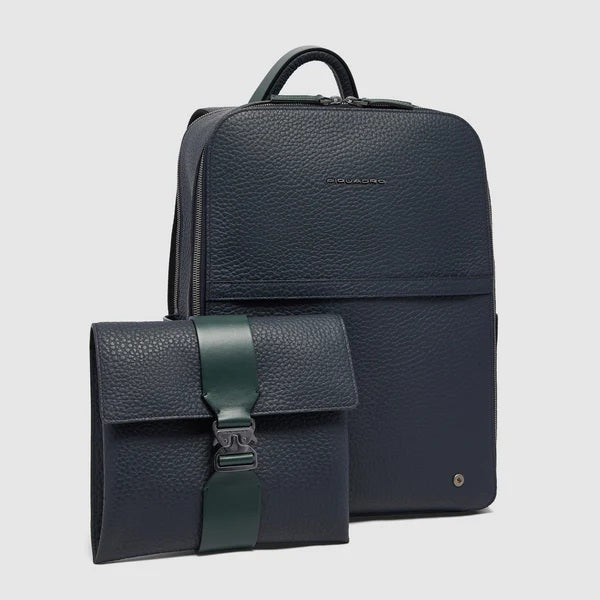 Zaino da viaggio porta pc 15,6" Materia in pelle Piquadro