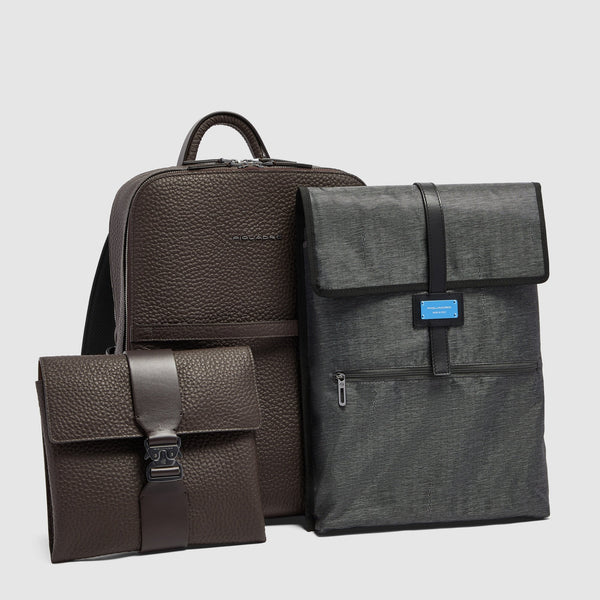 Zaino da viaggio porta pc 15,6" Materia in pelle Piquadro
