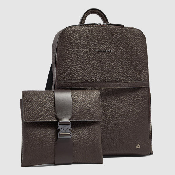 Zaino da viaggio porta pc 15,6" Materia in pelle Piquadro