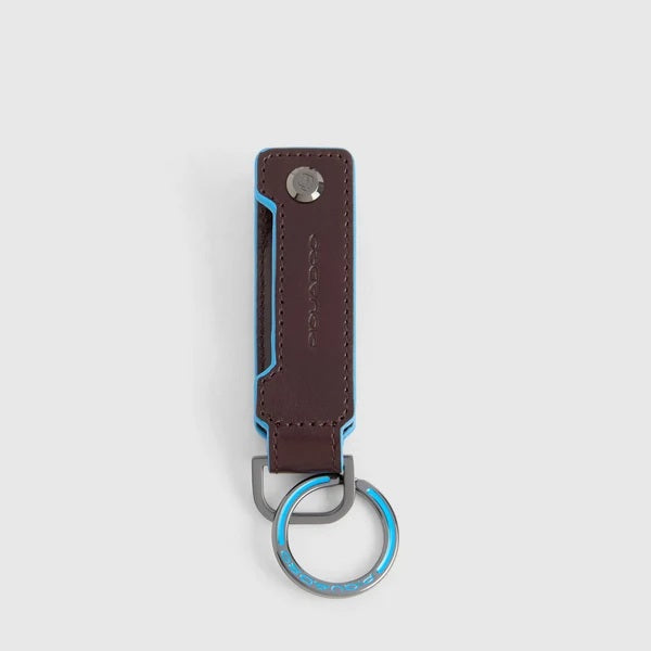 Piquadro Blue Square leather key holder
