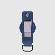 Portachiavi per AirTag® e CONNEQU 4.0 Blue Square in pelle Piquadro