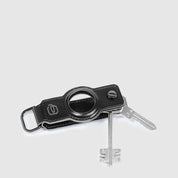 Portachiavi per AirTag® e CONNEQU 4.0 Blue Square in pelle Piquadro