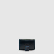 Portacarte di credito MagSafe® Blue Square in pelle Piquadro