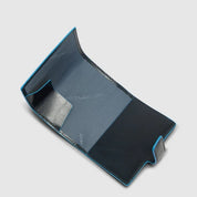 Portacarte di credito MagSafe® Blue Square in pelle Piquadro