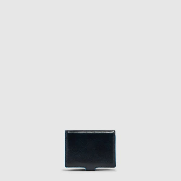 Portacarte di credito MagSafe® Blue Square in pelle Piquadro