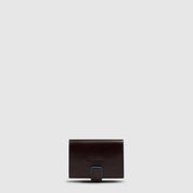 Portacarte di credito MagSafe® Blue Square in pelle Piquadro