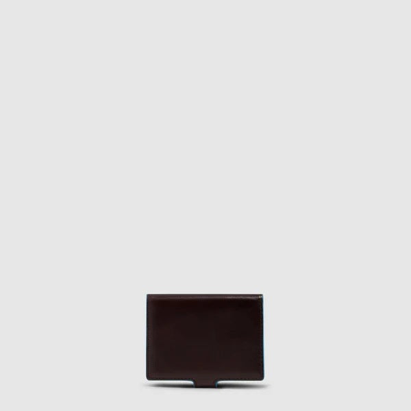 Portacarte di credito MagSafe® Blue Square in pelle Piquadro