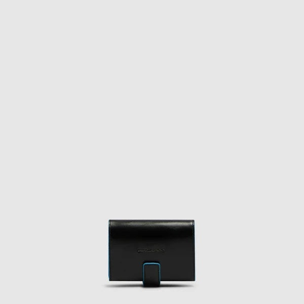 Portacarte di credito MagSafe® Blue Square in pelle Piquadro