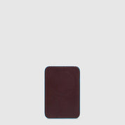 Portacarte di credito MagSafe® Blue Square in pelle Piquadro