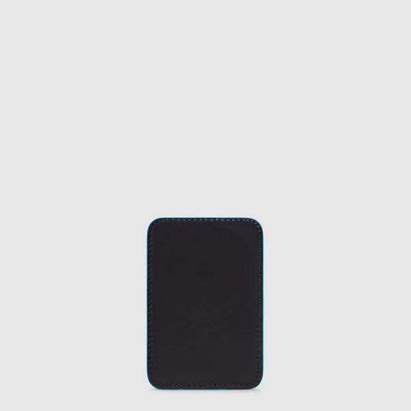 Portacarte di credito MagSafe® Blue Square in pelle Piquadro