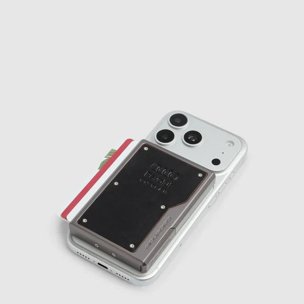 Portacarte di credito MagSafe® Blu square "Piquadro x Audi Revolut F1®" Piquadro