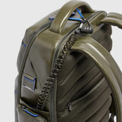 Piquadro Blue Square 15.6" leather laptop backpack