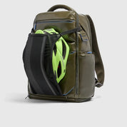 Piquadro Blue Square 15.6" leather laptop backpack