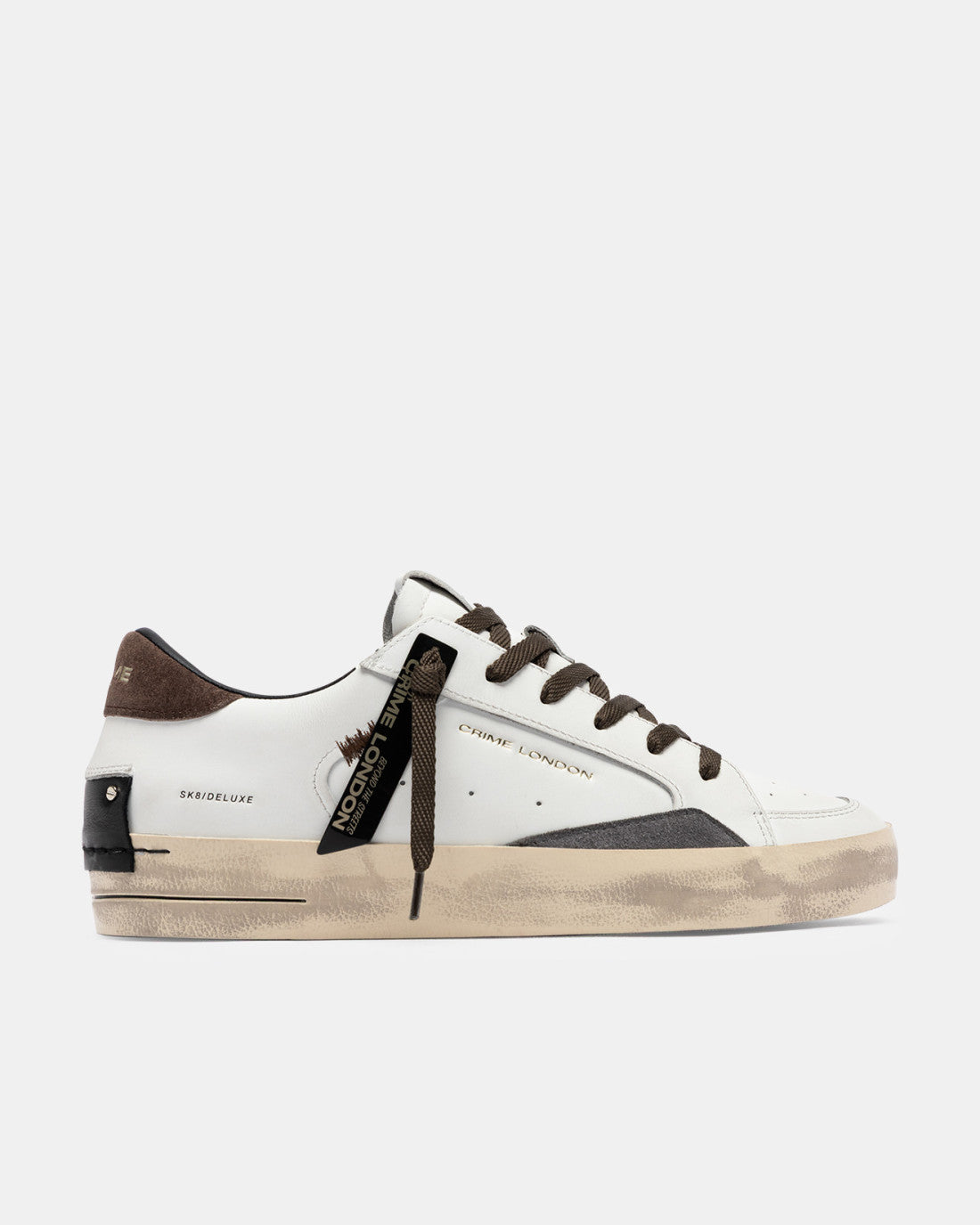 Sneakers Skate Oak Smoke in pelle Crime London