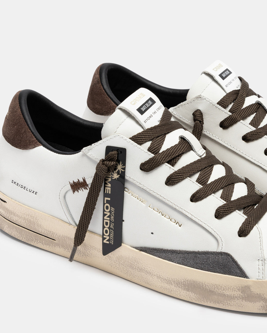 Sneakers Skate Oak Smoke in pelle Crime London