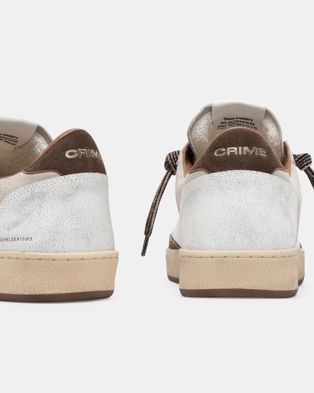 Cool Brown Chelsea sneakers in Crime London leather