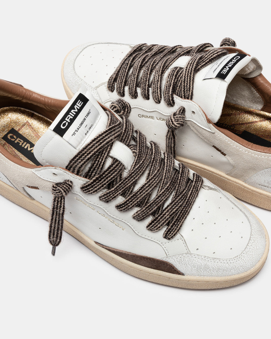 Cool Brown Chelsea sneakers in Crime London leather