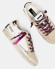 Sneakers Skate Pink Rodeo in pelle Crime London